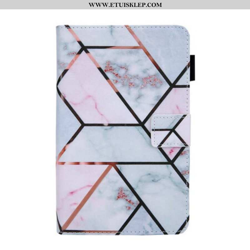 Etui Folio do Samsung Galaxy Tab A7 Lite Geometryczny Marmur